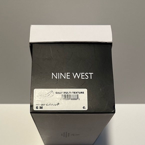 Nine West Speakup Gray Snake Print Textures Leather Flats sz 6 - Picture 6 of 6